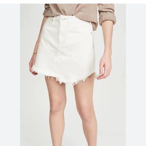 We the‎ free size 31 NWT Bailey Denim fringe Coconut mini skirt